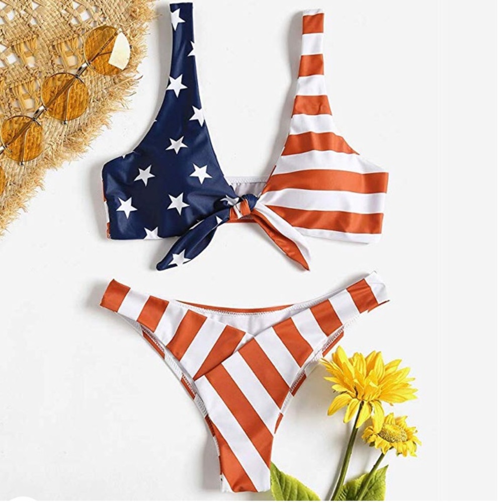 American Flag Two Piece Bikini Set